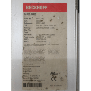 Beckhoff C6920 0010 Industrial Control Cabinet Gray cb3051 009 2