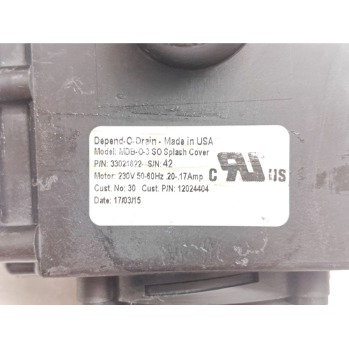 DEPEND-O-DRAIN (MODEL), MDB-O-3 SO, DRAIN VALVE, 3, NO, INLINE, 230V50-60HZ, 33021822 (5)