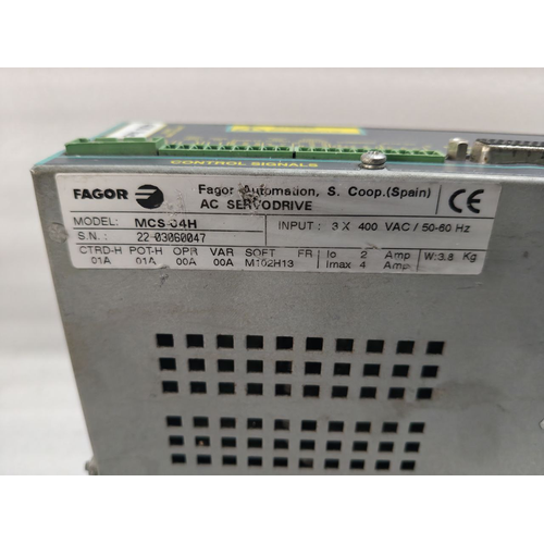 FAGOR MCS – 04H AC SERVO DRIVE 22- 03060047 (21)