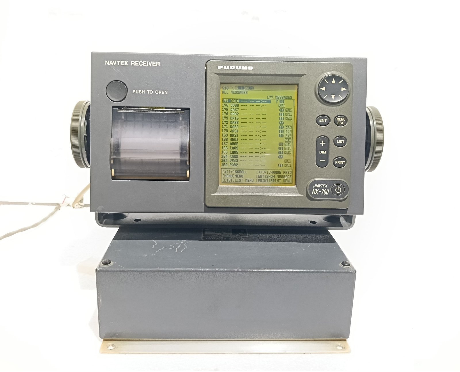 FURUNO NX-700A FULL SET NAVTEX DISPLAY UNIT WITH PRINTER RECEIVER UNIT ANTENNA (9)