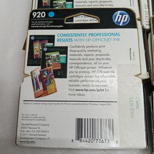 HP OFFICE JET 920 CAYON (BLUE) ORIGINAL INK CARTRIDGE (12)