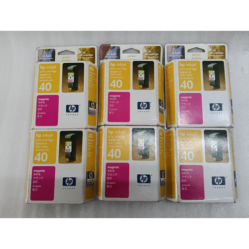 HP RIBBON 40 INKJET PRINT CARTRIDGE MAGENTA (PINK) ORIGINAL, NO LEAK, NO SMUDGE (8)