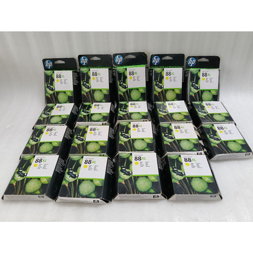 HP RIBBON 88 XL OFFICE JET YELLOW INK CARTRIDGE (2) HP RIBBON 88 XL OFFICE JET YELLOW INK CARTRIDGE 2 1