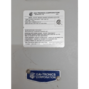 Hubbell GAI Tronics 723 001 Speaker Amplifier Communication Device 120VAC 2 7