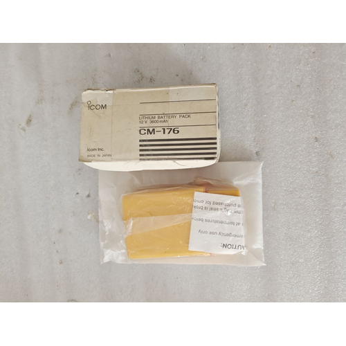 Icom CM – 176 LITH. 12V 3600mAh 44Wh LITHIUM BATTERY 00403 Made In Japan (26) Icom CM 176 LITH. 12V 3600mAh 44Wh LITHIUM BATTERY 00403 Made In Japan 26