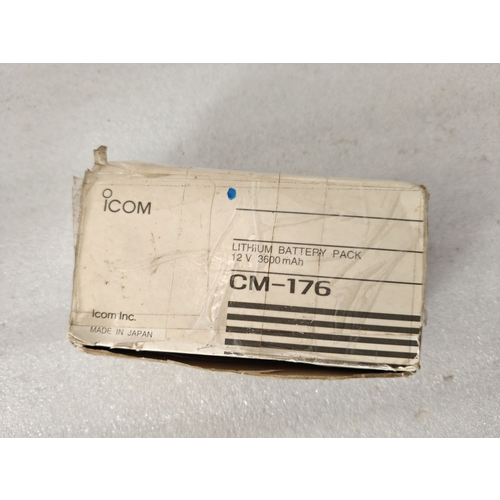 Icom CM – 176 LITH. 12V 3600mAh 44Wh LITHIUM BATTERY 00403 Made In Japan (29) Icom CM 176 LITH. 12V 3600mAh 44Wh LITHIUM BATTERY 00403 Made In Japan 29