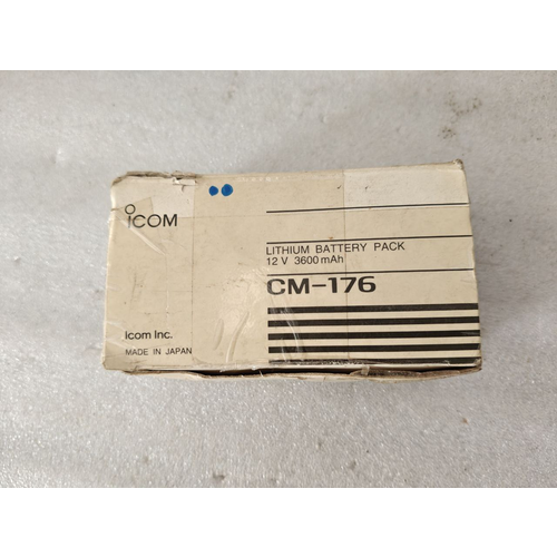 Icom CM – 176 LITH. 12V 3600mAh 44Wh LITHIUM BATTERY 00403 Made In Japan (33) Icom CM 176 LITH. 12V 3600mAh 44Wh LITHIUM BATTERY 00403 Made In Japan 33