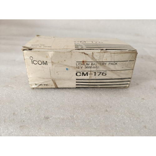 Icom CM – 176 LITH. 12V 3600mAh 44Wh LITHIUM BATTERY 00403 Made In Japan (34) Icom CM 176 LITH. 12V 3600mAh 44Wh LITHIUM BATTERY 00403 Made In Japan 34