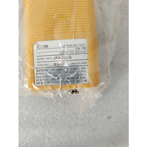 Icom CM – 176 LITH. 12V 3600mAh 44Wh LITHIUM BATTERY 00403 Made In Japan (35) Icom CM 176 LITH. 12V 3600mAh 44Wh LITHIUM BATTERY 00403 Made In Japan 35