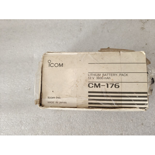 Icom CM – 176 LITH. 12V 3600mAh 44Wh LITHIUM BATTERY 00403 Made In Japan (38) Icom CM 176 LITH. 12V 3600mAh 44Wh LITHIUM BATTERY 00403 Made In Japan 38