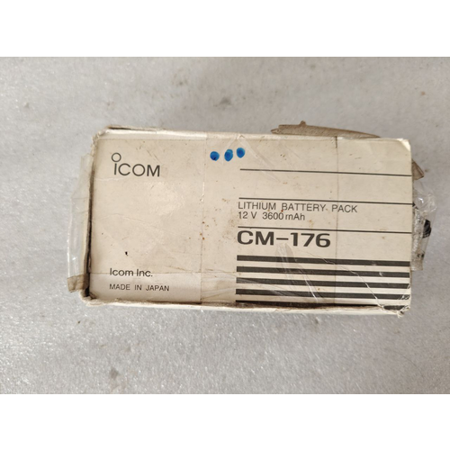 Icom CM – 176 LITH. 12V 3600mAh 44Wh LITHIUM BATTERY 00403 Made In Japan (42) Icom CM 176 LITH. 12V 3600mAh 44Wh LITHIUM BATTERY 00403 Made In Japan 42