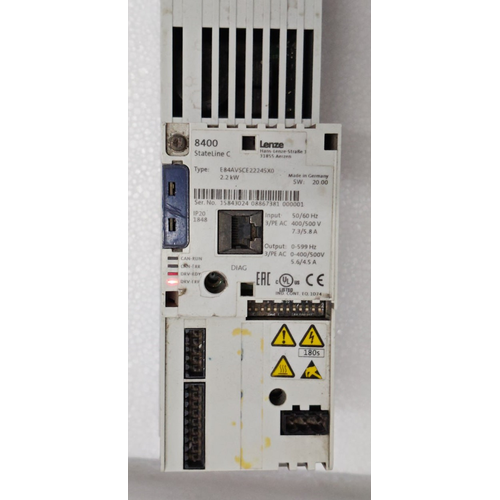 LENZE INVERTER #2 E84AVSCE2224SX0 8400 STATELINE C 2.2KW 5060 HZ IP20 1848 (4)