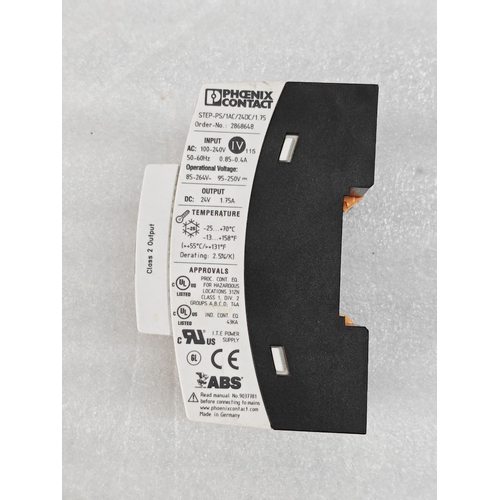 Phoenix Contact STEP-PS1AC24DC1.75 Power Supply 2868648 24VDC MA NO. 9037781 (9)