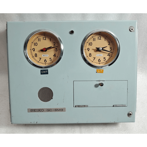 SEIKO CLOCK QC-6M3 QUARTZ CRYSTAL MASTER CLOCK GMT-CT 24VDC 1A JAPAN (1)