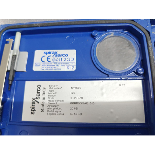 SPIRAX SARCO PN600 BAR RANGE 0 TO 20 12K0001 625 TRANSMITTER (17)