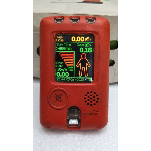 TRACERC PED-IS PERSONAL ELECTRONIC DOSIMETER T404 A 2 RADIATION DISPLAY MONITOR ONLY CHARGER NOT INCLUDED (7)