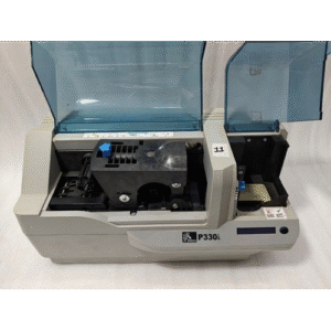 Zebra P330i Single-Sided ID Card Printer | High-Speed Color Retransfer | P330I w/ Ribbon & Power Supply  #11