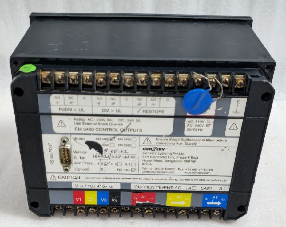 CONZERV EM 3460 SMART DEMAND CONTROLLER CONTROL OUTPUTS (3) CONZERV EM 3460 SMART DEMAND CONTROLLER CONTROL OUTPUTS 3