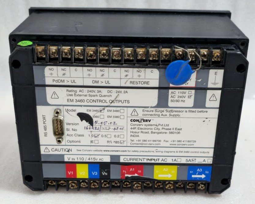 CONZERV EM 3460 SMART DEMAND CONTROLLER CONTROL OUTPUTS (4) CONZERV EM 3460 SMART DEMAND CONTROLLER CONTROL OUTPUTS 4