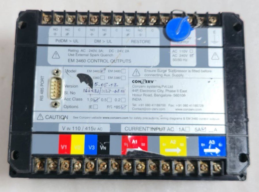 CONZERV EM 3460 SMART DEMAND CONTROLLER CONTROL OUTPUTS (7) CONZERV EM 3460 SMART DEMAND CONTROLLER CONTROL OUTPUTS 7