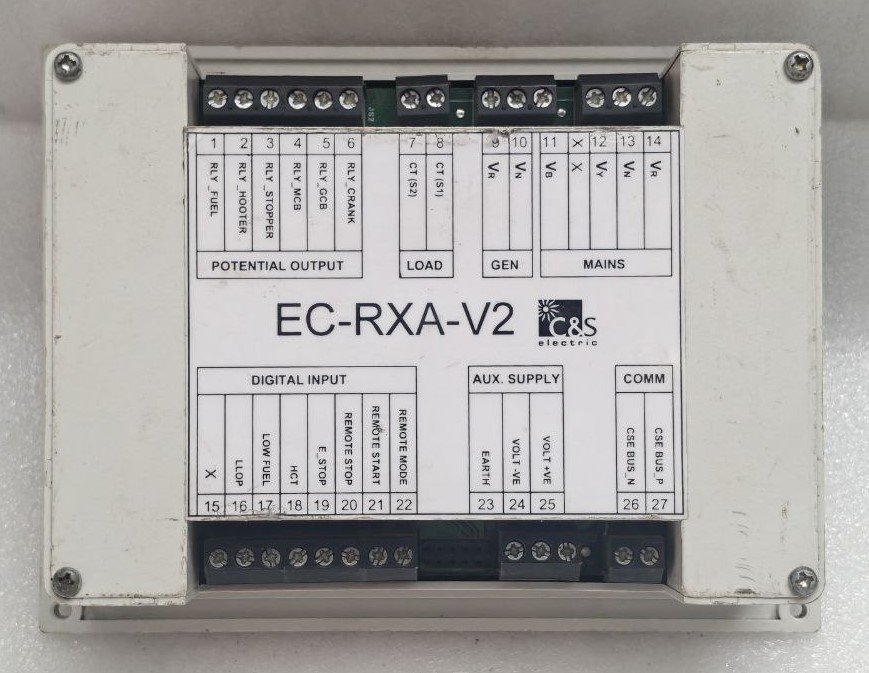 C&S ELECTRIC EC-RXA-V2, AMF RELAY DISPLAY OF GENERATOR PARAMETERS CONTROLLER (3) CS ELECTRIC EC RXA V2 AMF RELAY DISPLAY OF GENERATOR PARAMETERS CONTROLLER 3