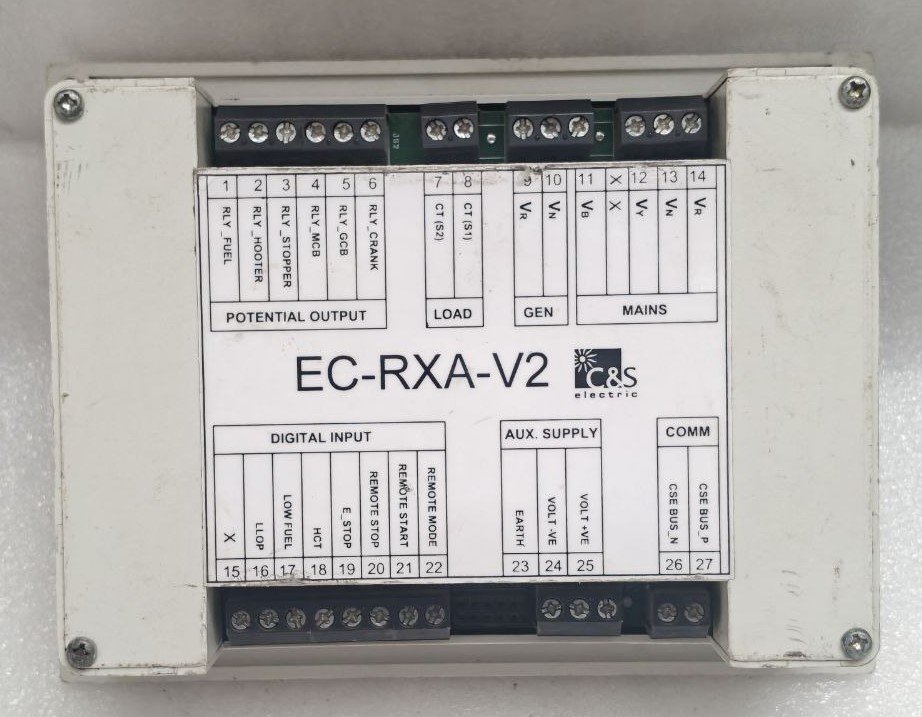 C&S ELECTRIC EC-RXA-V2, AMF RELAY DISPLAY OF GENERATOR PARAMETERS CONTROLLER (4) CS ELECTRIC EC RXA V2 AMF RELAY DISPLAY OF GENERATOR PARAMETERS CONTROLLER 4