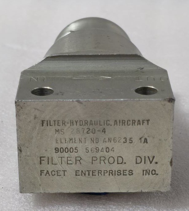 FACET HYDRAULIC AIRCRAFT FILTER MS-28720-4 ELEMENT NO-AN6235 1A 90005 569404 (9)