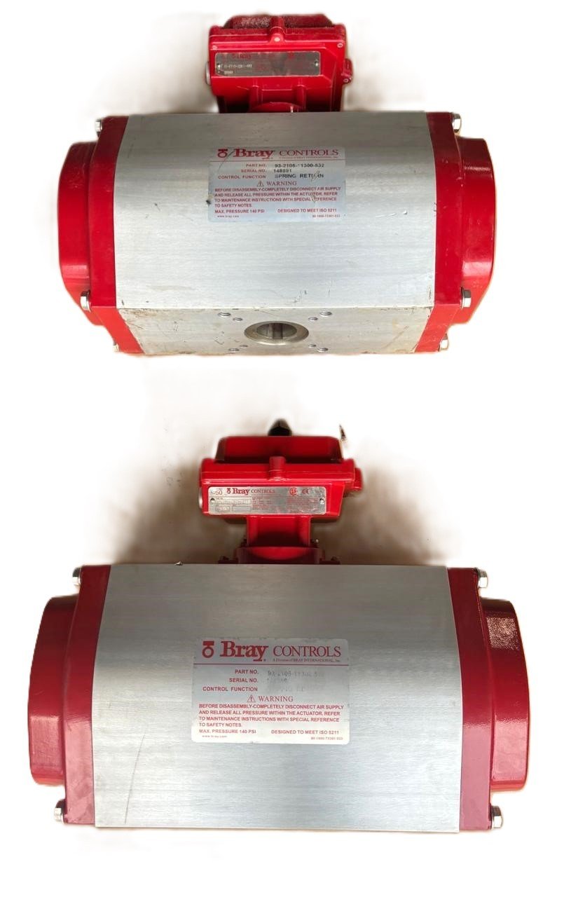 BRAY VALVE CONTROLS 93-2105-11300-532 DOUBLE ACTING ACTUATOR S.N 148891 (6)