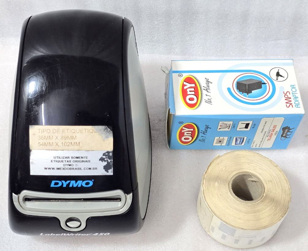 DYMO LABELWRITER 450 THERMAL LABEL WRITER PRINTER WITH AC ADAPTER 1750110 (1)