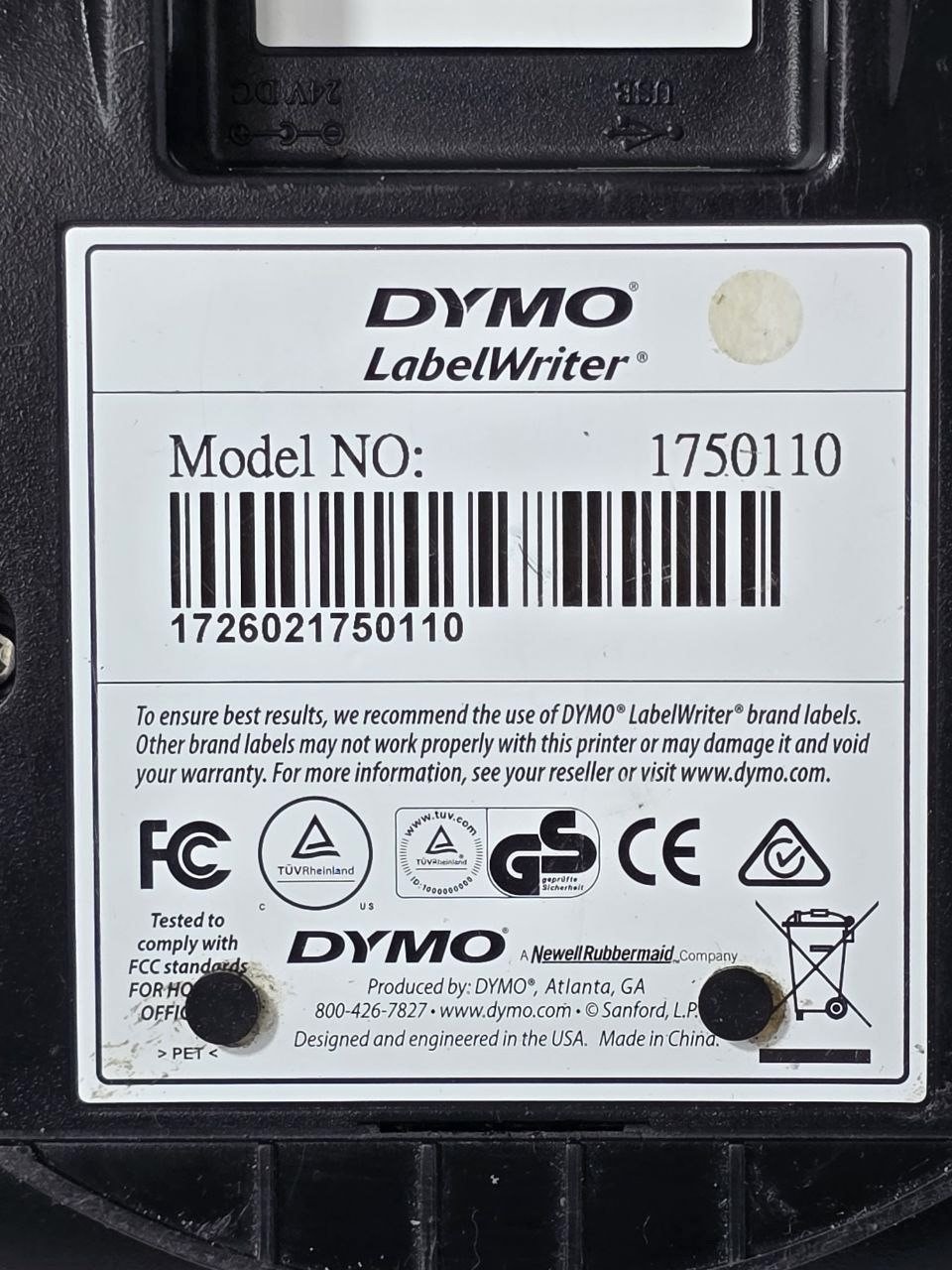 DYMO LABELWRITER 450 THERMAL LABEL WRITER PRINTER WITH AC ADAPTER 1750110 (6)