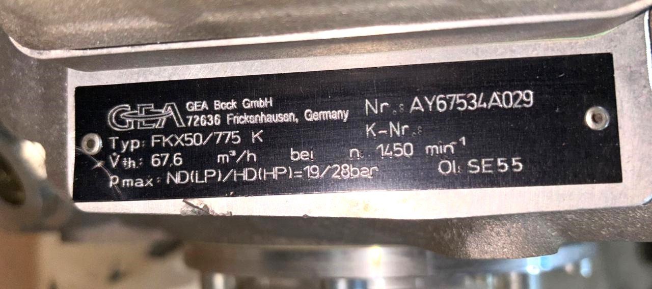 GEA BOCK GMBH SEMI HERMATIC RECIPROCATING COMPRESSOR FKX50775 K (1)