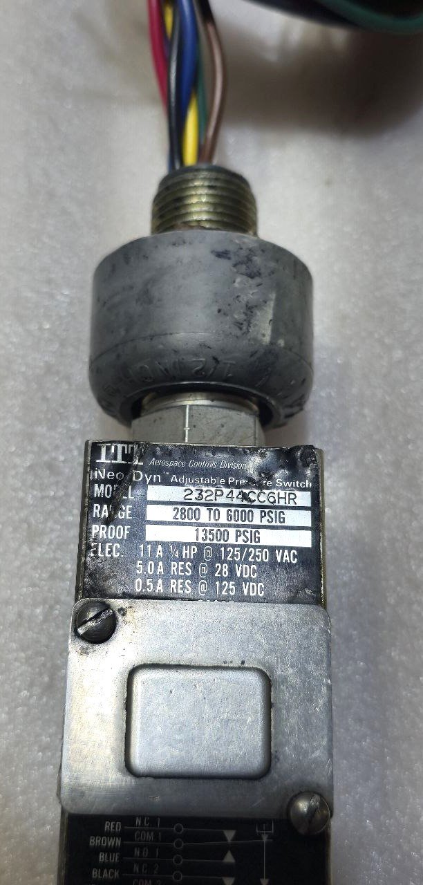 NEO DYN ADJUSTABLE PRESSURE SWITCH 232P44CC6HR 2800 to 6000 PSIG ACDC 12525028 #2 (3)