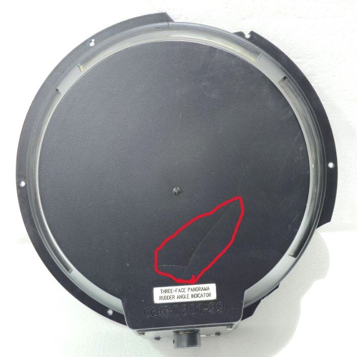 DEIF TRI-2 THREE FACE PANORAMA RUDDER ANGLE INDICATOR 603661.10 10VDC (1)