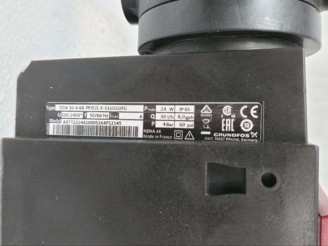 GRUNDFOS DDA 30-4 DIGITAL DOSING PUMP AR -PP FRANCE (15)