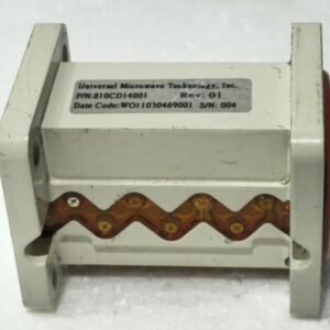 UNIVERSAL MICROWAVE KU-BAND FILTER TYPE 810CD14001 REV 01 W011030469001 S/N 004