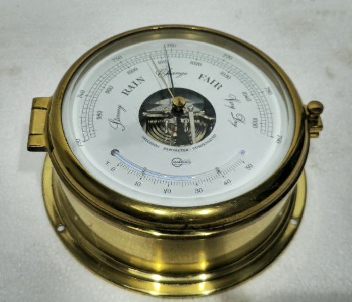 ANTIQUE BARIGO SHIP PRECISION BAROMETER COMPENSATED RAIN CHANGE FAIL #4 (4)