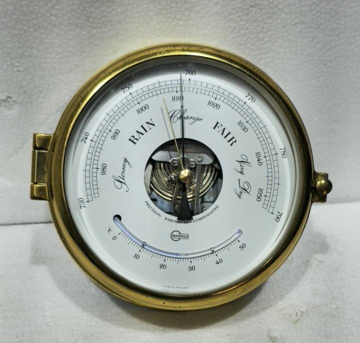 ANTIQUE BARIGO SHIP PRECISION BAROMETER COMPENSATED RAIN CHANGE FAIL #4 (5)