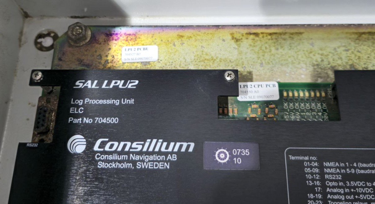 CONSILIUM NAVIGATION AB SAL LPU2 704500 SLE 09070077 LOG PROCESSING UNIT (12)