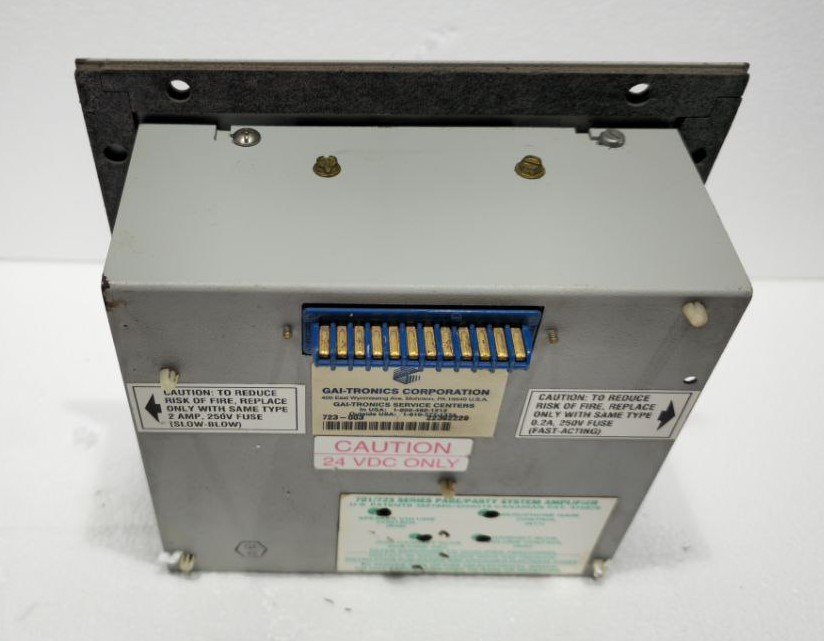 GAI TRONICS CORPORATION 723-003 REMOTE HANDSET SPEAKER AMPLIFIER 24VDC 22392229 (9)