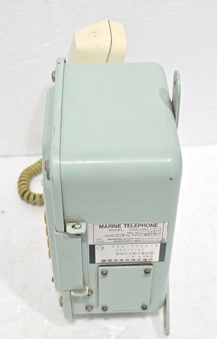 MARINE TELEPHONE ANTIQUE-ORIGINAL ODA-1380-1 SHIPBOARD MODEL BY SHIZUOKA OKI MFG NO-143 (4)