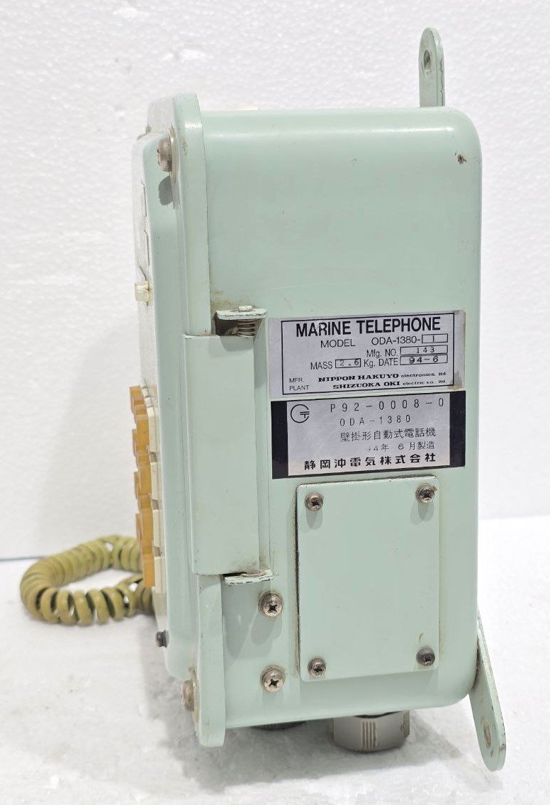 MARINE TELEPHONE ANTIQUE-ORIGINAL ODA-1380-1 SHIPBOARD MODEL BY SHIZUOKA OKI MFG NO-143 (5)
