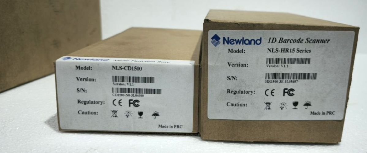 NEWLAND NLS-HR15 HAND HELD BARCODE SCANNER MULTI-FUNCTION BASE NLS-CD1500 WT CHARGER (5)