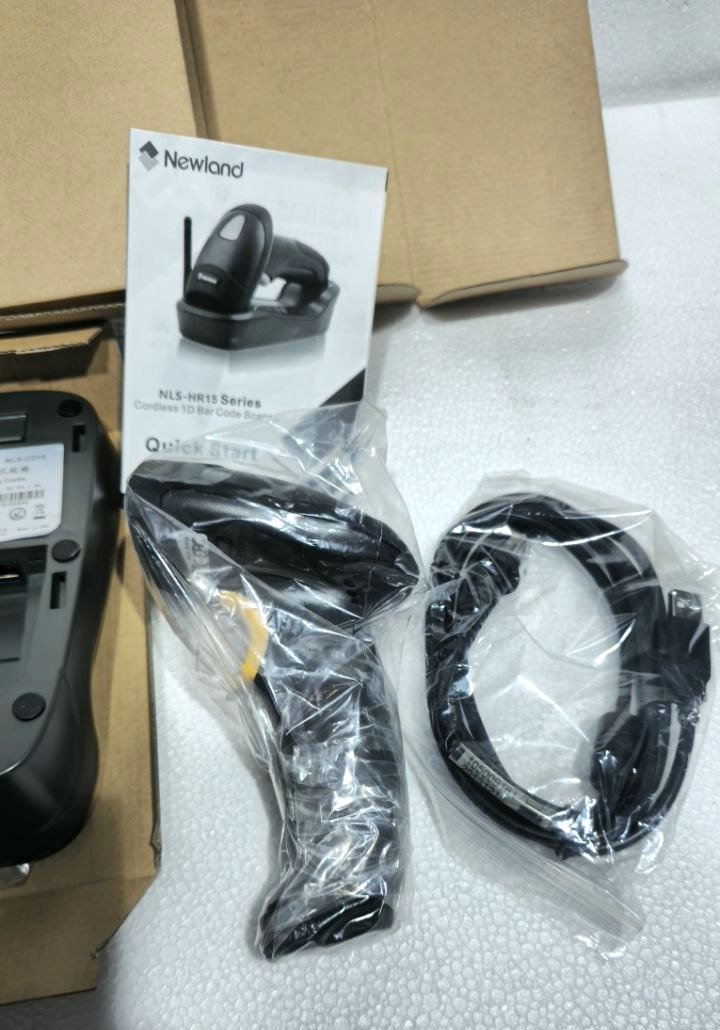 NEWLAND NLS-HR15 HAND HELD BARCODE SCANNER MULTI-FUNCTION BASE NLS-CD1500 WT CHARGER (8)