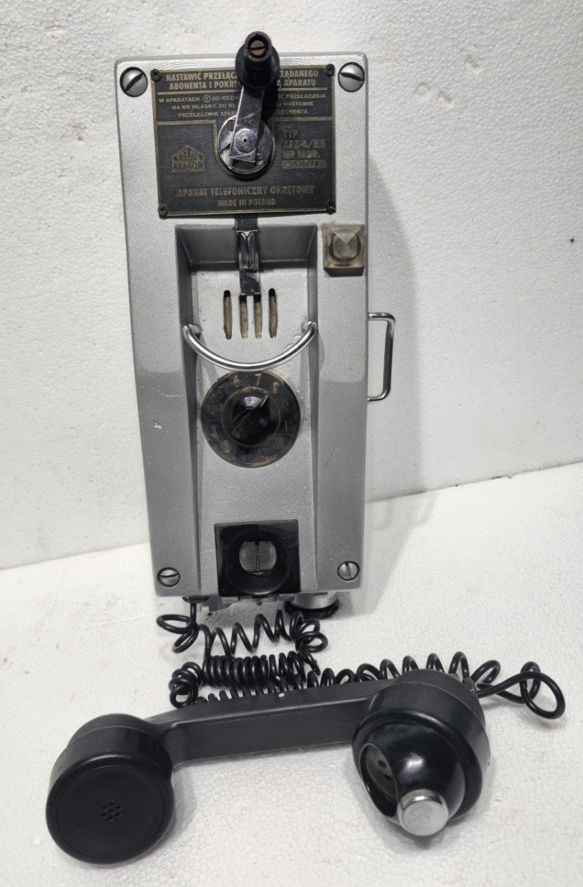 APARAT TELOS KRAKOW APZ 6 S TELEPHONE MARINE ANTIQUE ORIGINAL #2 (2)