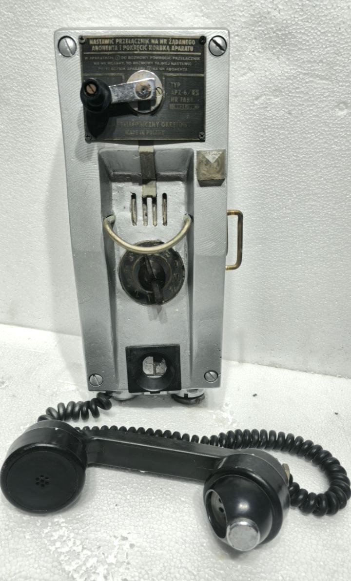 APARAT TELOS KRAKOW APZ 6 S TELEPHONE MARINE ANTIQUE ORIGINAL (2)