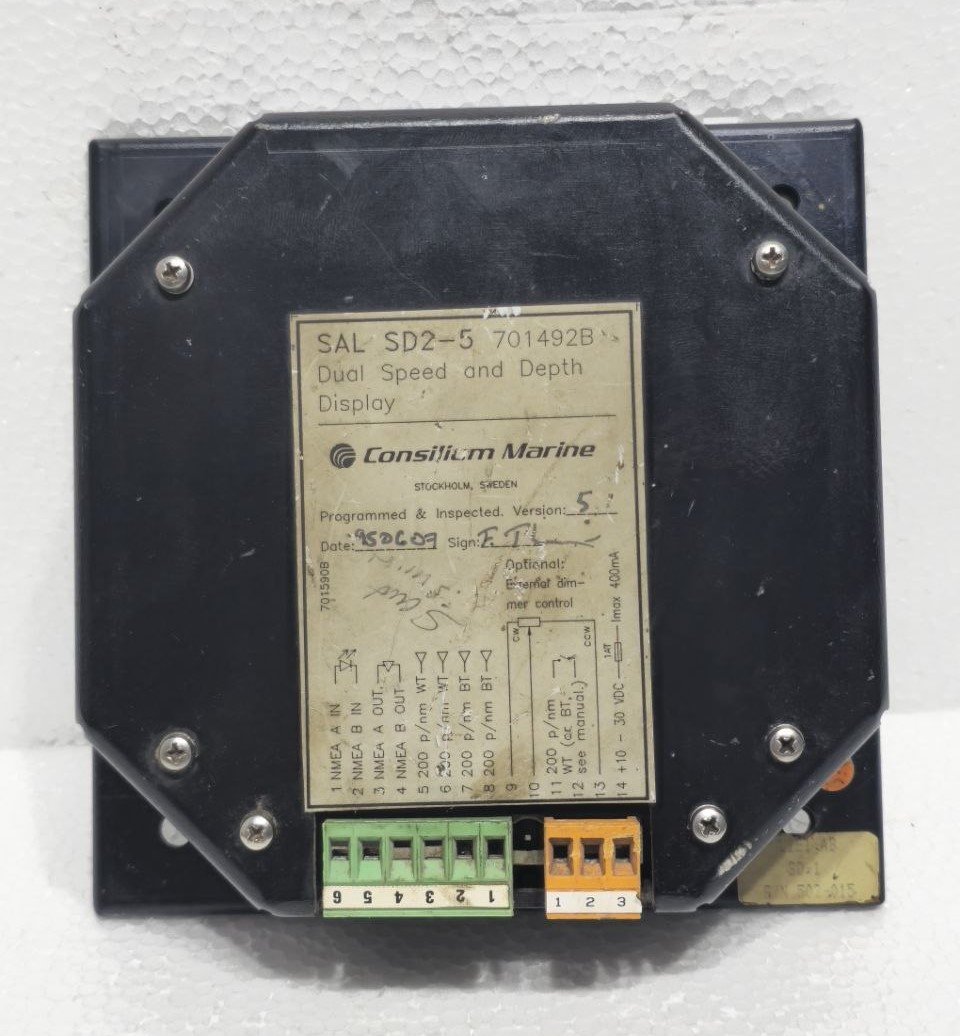 CONSILIUM MARINE SAL SD1-1 SN 502-015 SPEED AND DEPTH DISPLAY SD2-5 701492B (5)