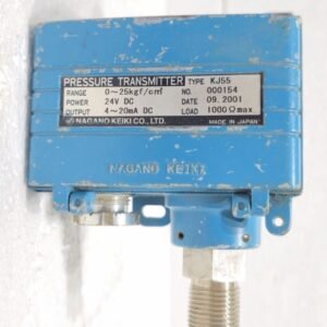 NAGANO KEIKI KJ55 PRESSURE TRANSMITTER 0 ~ 25KGF/CM2 24VDC 4~20mA 000154