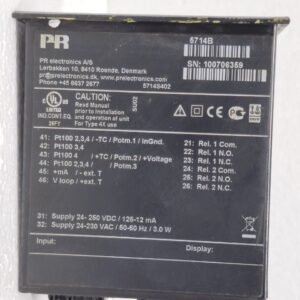 PR ELECTRONICS 5714B PROGRAMMABLE LED INDICATOR 5714S402 3W 50/60Hz 100706359