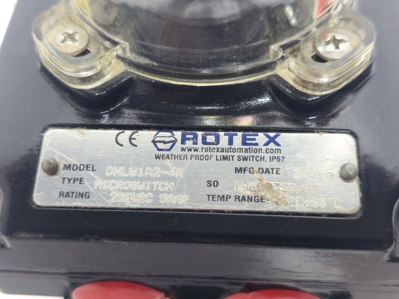 ROTEX DXLW1A2-4R WEATHER PROOF LIMIT SWITCH BOX VALVE POSITION MONITOR 2X SPDT (3)