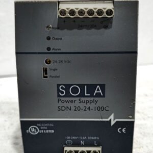 SOLA EMERSON SDN 20-24-100C POWER SUPPLY IN 100-240VAC/DC OUT 24-28 VDC 20A-0.2A
